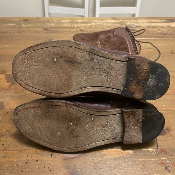 1958 Hush Puppies Genuine Leather and Suede Style Lace Up Boot Women's Size 6.5 - Picture 6 of 13